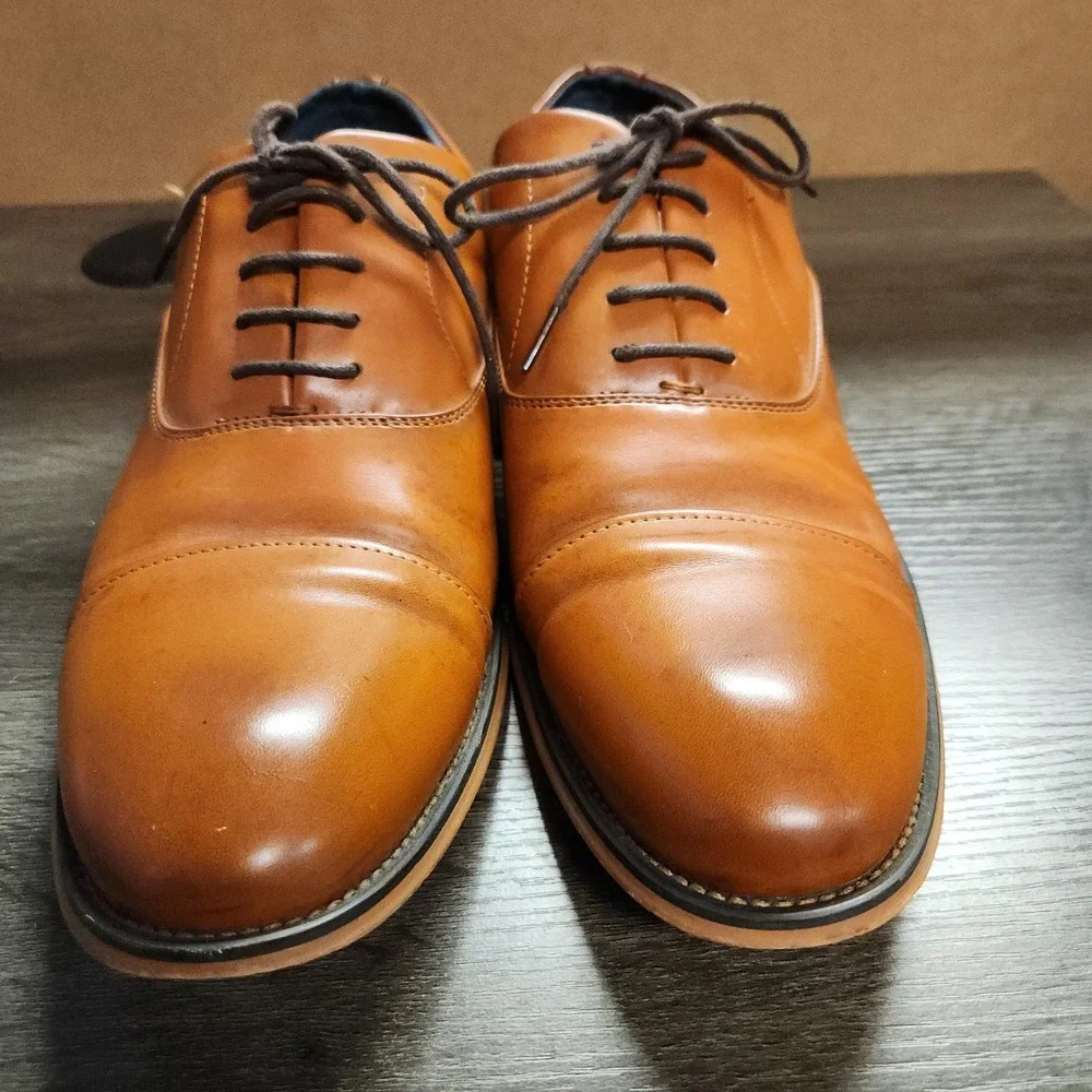 Bruno Marc Mens Louis-2 Cap Toe‎ Oxford Dress Shoes Brown Tan Men's Size 11 US